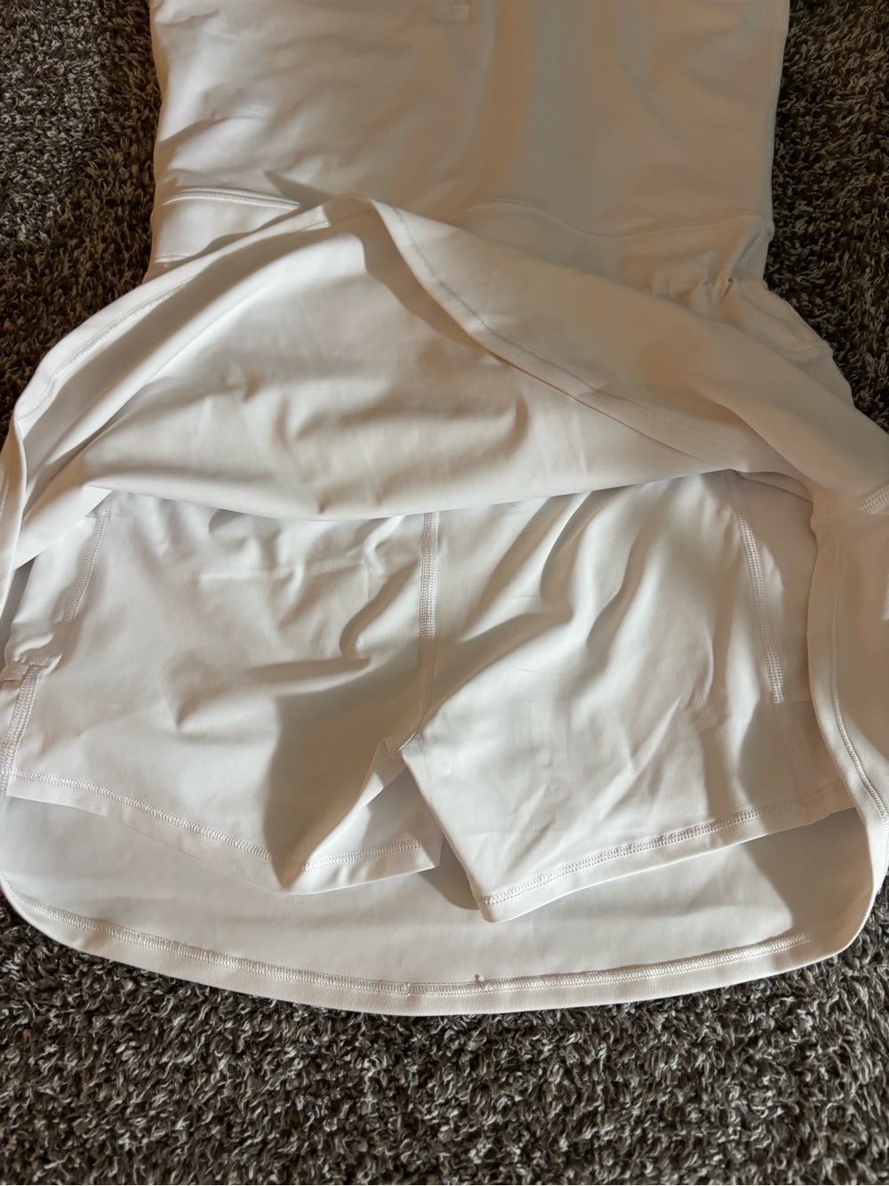 Vuori Cream Sleeveless Drawstring Waist Tennis Dress - Picture 4 of 7